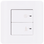 Schneider Electric 施耐德電氣 E8432DMS WE Zencelo 平觸開關掣連「請勿打擾」及「請即清理」發光顯示圖像 (凝白)